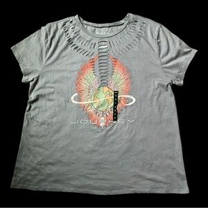 Journey Relaxed Fit Cotton Yoke Slash Tee - NWT